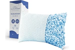 MKS Kudde 70 x 50 – ergonomisk molnkudde för avkoppling – mjuk kudde för rygg, sido- och magsovare – kudde i minnesskum med k