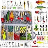 78 Par&ccedil;a Balık&ccedil;ılık Yem Seti, Rapala Jig Sahte Olta Yemi ve Aksesuar Kutusu, 3D G&ouml;zl&uuml; Popper Minnow VIB Spinner Kaşık Kurbağa