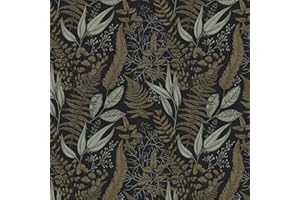 Fiula Self Adhesive Wallpaper 41CMX3M Tropical Leaves Contact Paper Peel and Stick Botanical Wallpaper Vinyl Film Waterproof Decorative for Living Room Bedroom Cabinet Wardrobe Shelf Green Brown