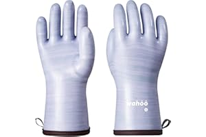 ‎LANON PROTECTION LANON Liquid Silicone Heat Resistant Grill Gloves, Pot Gloves, Baking Gloves, Oven Gloves, Grilling, Baking, Cooking, Non-Slip, Waterproof, Purple, XL/10