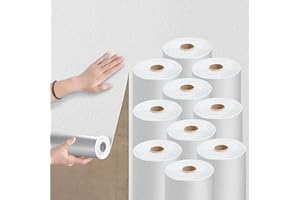 Anttyscar White Thicken Self Adhesive Wallpaper 3D Thermal Insulating Peel and Stick Wallpaper Thermal Insulating Wall Panels Stick On Wall Covering Kitchen Removable Furniture Sticker 10Roll
