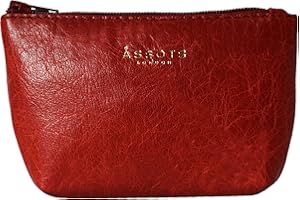 ASSOTS Genuine Soft Real Leather Zip Around Coin Purse for Women Accessory Mini Pouch