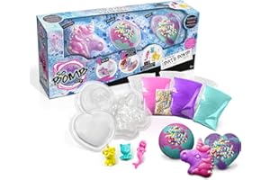 Canal Toys - BBD 014 - LOISIRS CREATIFS - SO BOMB - 3 PACKS BATH BOMB 3 RONDS OU ROND LICORNE CŒUR BLEU, ROSE