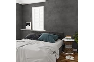 JSEVEM 80CM×4M Extra Wide Thick Dark Grey Concrete Wallpaper Peel and Stick 3D Concrete Contact Paper Darker Gray Cement Wallpaper Vinyl Wrap Waterproof Wall Sticker for Bathroom Bedroom Office Walls