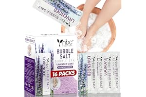 nbc BeautiLab Bubble Foot Bath, Foot Soak for Tired & Dry Cracked Feet, Odor Foot and Softens Calluses, 16 Packs A Box, Lavender Scent