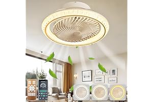 Bloemen Plafond Ventilator Met Licht En Afstandsbediening Woonkamer Dimbaar Heldere LED Hanglamp Met Ventilator DC Motor Omkeerbare 6 Snelheid Verlichting Ventilator Hanglamp Ontwerp-White