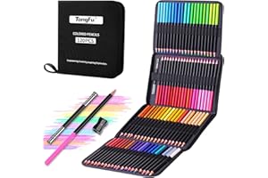 TongFu 120 Lápices de Colores Profesionales con Minas Blandas para Dibujar, Esbozar, Sombrear y Colorear, Lápices de Dibujo con Bolsa de Cremallera Portátil para Adultos y Artistas