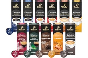 ‎TCHIBO Tchibo Cafissimo Probierset verschiedene Sorten Caffè Crema, Espresso und Kaffee, 110 Stück (11x10 Kaffeekapseln), nachhaltig & fair gehandelt