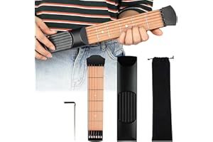 MINGZE Taschengitarre,Pocket-Gitarre,Pocket Akustikgitarre Praxis-Tool Gadget