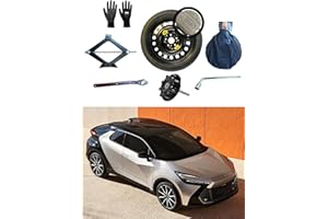 D'ANGELO 1988 Kit Roue de secours 17" compatible avec Toyota C-HR avec Cric, Clé, Vis, Gants et Sac