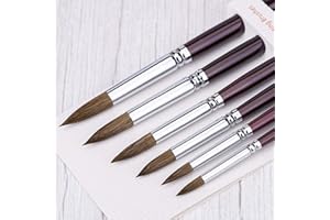 WLOT Paint Brush Set for Watercolor Acrylic Oil Painting. (Sable Watercolour paintbrushes)