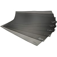 Amazon Brand - Solimo PVC Fridge Multipurpose Mat, Set of 6, Black