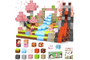 IEEILULU Magnetische Bausteine 100PCS - Build Mine Magnete Welt Set, Magnetische Bausteine Blöcke Thema Wald, Magnet World Fliesen Spielzeug für Kinder ab 3 Jahren (Prinzessin und Ritter)