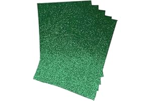 SYNTEGO Biglietto glitterato verde A4 scintillante morbido al tatto, non capannone, 250 g/m², 10 fogli