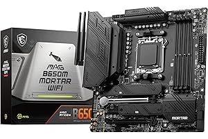 MSI MAG B650M Mortar WiFi Carte mère, Micro-ATX pour processeurs AMD Ryzen 9000, 8000 & 7000, AM5, VRM Duet Rail 12 Phases, DDR5 Memory Boost 6400+ MHz/OC, 2 x Slots PCIe 4.0 x16, 2 x Slots M.2 Gen4