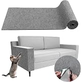 Scratching Mat for Cats Adhesive Scratching Mat Protector Sofa Cats Wall (Light Grey, 40 x 200 cm)