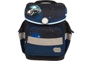 SCHOOL-MOOD Ranzen Set 7teilig Timeless Air+ MORITZ WELTALL dunkelblau - ONESIZE