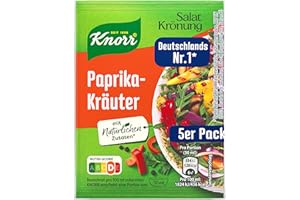 ‎KNORR Knorr Salatkrönung Paprika Kräuter für ein leckeres Salatdressing mit natürlichen Zutaten* 15x 5er Pack