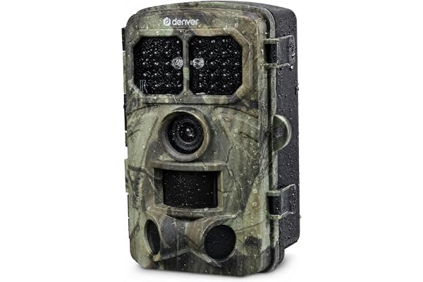 Denver Viltkamera WiFi 48 MP, 4K, Nattseende och IP65 | 8 MP CMOS, upp till 48 MP/4K, direkt WiFi/Bluetooth 5, 34 × 940 nm IR, PIR 20 m, IP65 och microSD