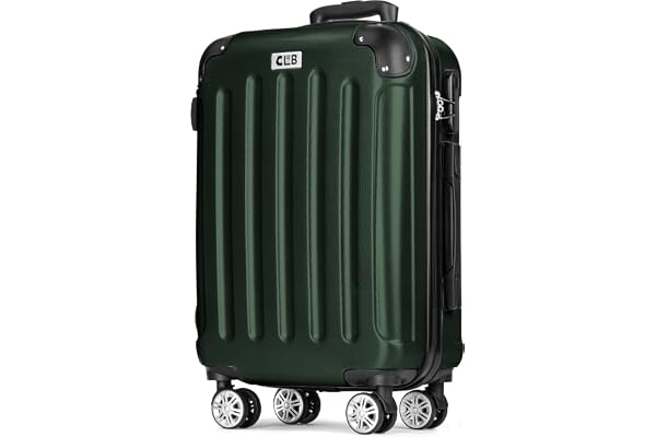 POSH resväska ABS – stor 75 cm, medelstor 65 cm och handbagage hårdskalsväska i ett – 360° lättgående hjul – 198 l total inre