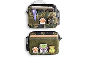 TACTICAL GEEK Storage A3 EDC Mini Bolsillo, Pequeño Organizador De Herramientas, Bolsillo Molle para Hombres Uso Diario, Monedero De Nailon, Bolsa Compacta Multiuso, Camuflaje