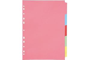 Q-Connect 5-Part Subject Divider Multi-Punched A4