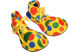 NAUZE Clown Shoes Clown Costume Supplies Large Rainbow Clown Shoes for Halloween Party Clown Dress Up Accessories Cosplay Costume Props