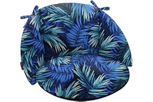 Domarex Wasserdichtes Kissen Luna UP für hängende Nest-Schaukel, beidseitig, 60 cm Durchmesser – Komfort und Stil - Blue Passion + Schwarz Oxford