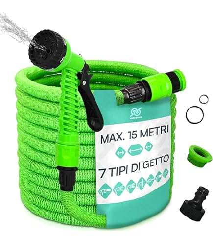 Tuyau Extensible Jardin 45 M - 7 Fonctions, étanche, Léger (710g) Pour Arrosage & Lavage