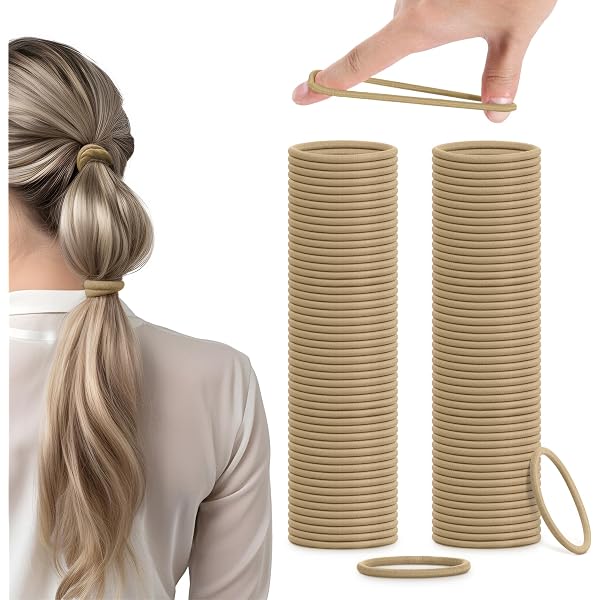Deedeeshaar Premium Haargummis – 6 Cm, 4,5 Mm Dick, Ohne Metall, Mit Aufbewahrungsbox