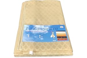 Tex family TENDA rete ZANZARIERA a ROMBO da esterno piombata in 8 misure diverse unito BEIGE - Cm. 150 x 250