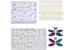 Attuslla Orecchini Stampi in resina di silicone Orecchini Stampi in resina epossidica DIY Craft con ganci per orecchie