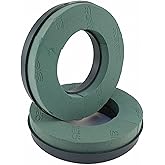 Diamante Crafts 2 x Foam Rings with Plastic Back Wreath Ring - 10" 12" 14" (10" Foam Ring x 2 - Plastic Back)