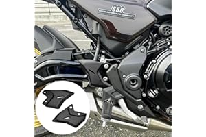 LEDISHUN Motorcycle Accessories Foot Peg Footrest Rear set Heel Plates Guard Protector compatible with Kawasaki NINJA650 Z650 NINJA 650 Z 650 Z650RS Z 650 RS 2018 19 20 21 22 2023 (Black)