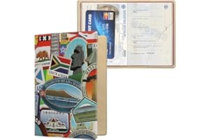 kwmobile Custodia per Passaporto - Porta Passaporto con Chiusura di Sicurezza ad Elastico - Protezione per Documenti - nero/rosso/blu