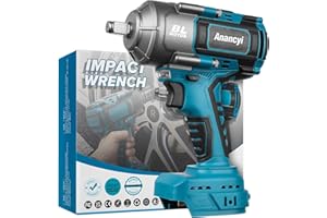Anancyi Bezprzewodowy klucz udarowy 18 V, 1000 Nm (738 Ft-lbs), wysoki moment obrotowy, bezszczotkowy klucz udarowy 1/2", elektryczny klucz udarowy do akumulatorów Makita-BL