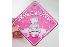 JUST THE OCCASION Teddy Cloud Granddaughter Non Personalised Novelty Baby on Board Car Sign