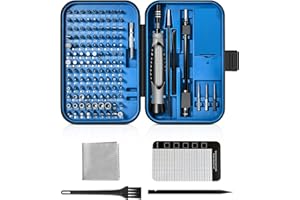 AIKER Destornilladores Precisión,Juego De Destornilladores Magnéticos Actualizado,135 IN 1 Kit De Herramientas De Reparación De Electrónica DIY Con Mini Caja Empotrada-Azul