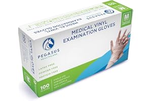 Olsen & Smith Unisex Pegasus Healthcare Clear Disposable Gloves, Clear, M UK