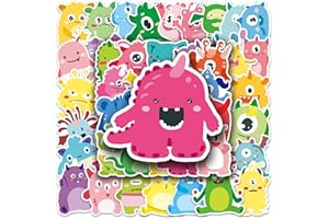 CHAOPAITIEZHI Kleine Monster Aufkleber Bunte Monster Stickers 50 Stück Skateboard Graffiti Aufkleber Motorräder Fahrrad Snowboard Gepäck Laptop Auto Koffer für Kinder und Jugendliche Wasserdichte Vinyl Aufkleber