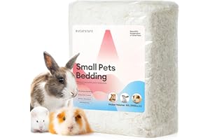 BUCATSTATE Hamster Bedding 50L, 99% Dust-Free and Odor Control Guinea Pig Bedding, Natural Paper Rabbit Bedding for Cages Rat Syrian Dwarf Hamster Hedgehog (White)