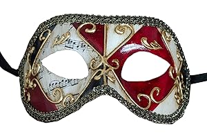 Lannakind Handgefertigte Venezianische Maske Augenmaske Colombina Ballmaske Damen und Herren (C1)