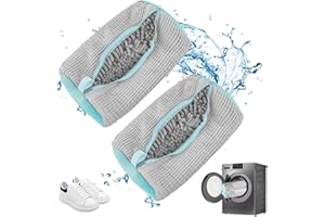 WYDEXINT Waschmaschine Wäschenetz Schuhe, Schuhe Waschbeutel Sneaker, Schuhwaschbeutel Sneaker, Sneaker Waschbeutel Waschmaschine, Schuhe Waschbeutel, Für Waschmaschine Und Trockner (2 pcs grau)