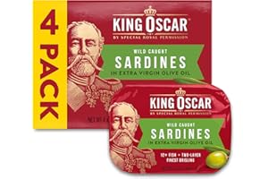 King Oscar Wild Caught Sardines in Extra Virgin Olive Oil 3.75 Ounce (Pack of 4)