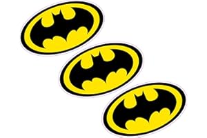 PRINTWHIZZ LTD 3 x Batman Logo 80 mmx46 mm escudo coche portátil de pared vinilo adhesivo Superhéroe de cómic
