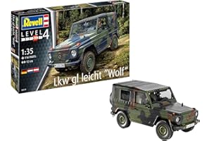 Revell Modellbausatz LKW GL Leicht Wolf I Maßstab 1:35 I Detailgetreue Nachbildung mit vielseitigen Darstellungsmöglichkeiten I Abziehbilder für Verschiedene Einsatzszenarien