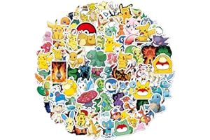 ‎TRUSTKK 100 Pocketmonster Aufkleber, Wasserfeste Vinyl Stickers für DIY Dekoration, Graffiti Style Decals für Auto Motorräder Laptop Fahrrad Skateboard Snowboard Gepäck Aufkleber MacBook iPad und mehr