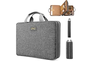 ZINZ Torba na laptopa 15,6 cali etui na notebook z wąskim i rozszerzalnym, Ulepszona pokrowiec ochronna do MacBook Pro 15" & 16" i większości notebooków 15" 15,6" 16",D02G01