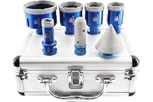 BRSCHNITT Set di punte diamantate per piastrelle, 20/35/40/50/68 mm, frese diamantate da 20 mm e 50 mm