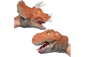 BLUE FROG TOYS ARK Rubber Dinosaur Hand Puppet - Assorted Design - One Supplied